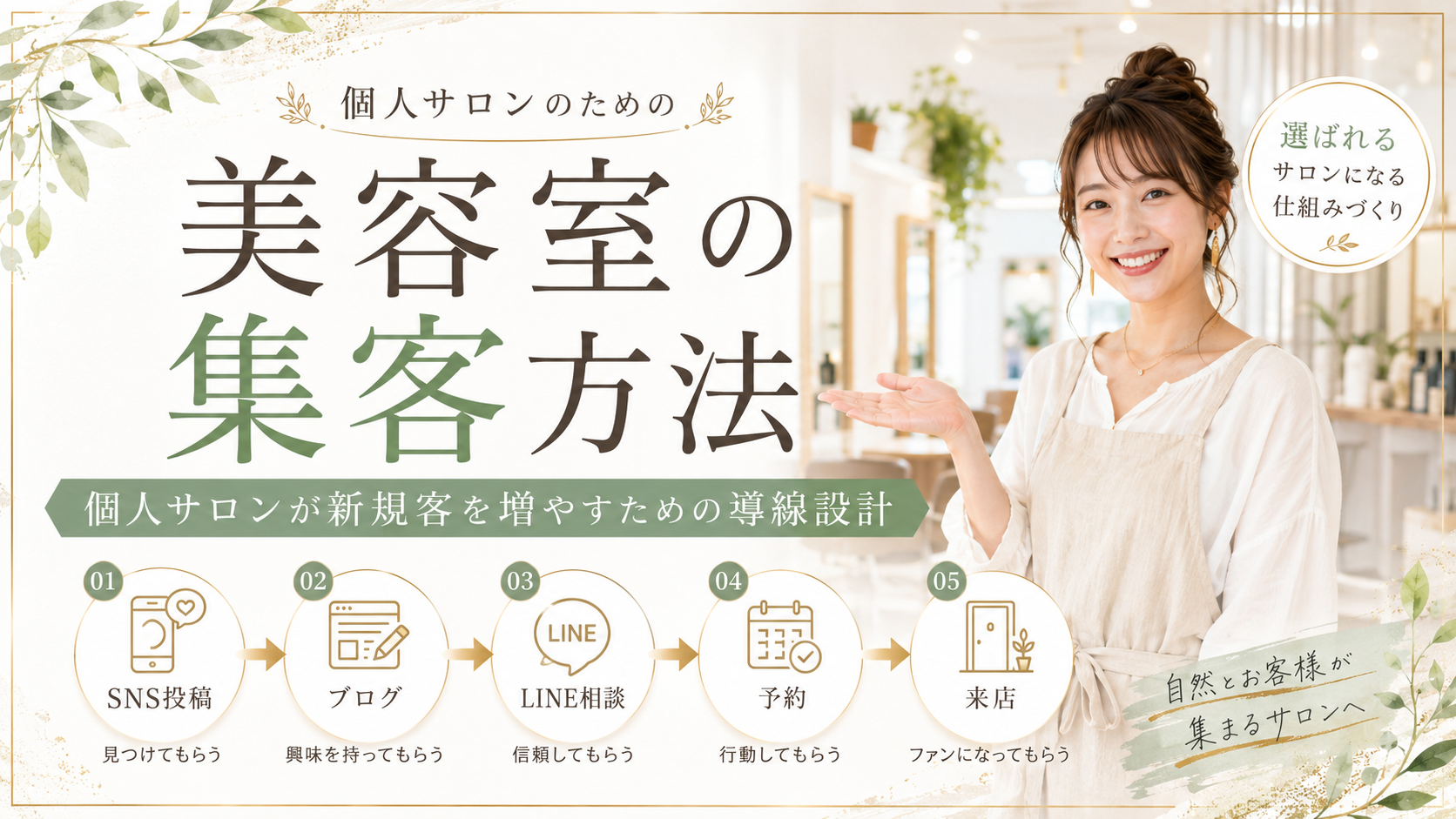 １．美容室の集客方法｜個人サロンが新規客を増やすための導線設計