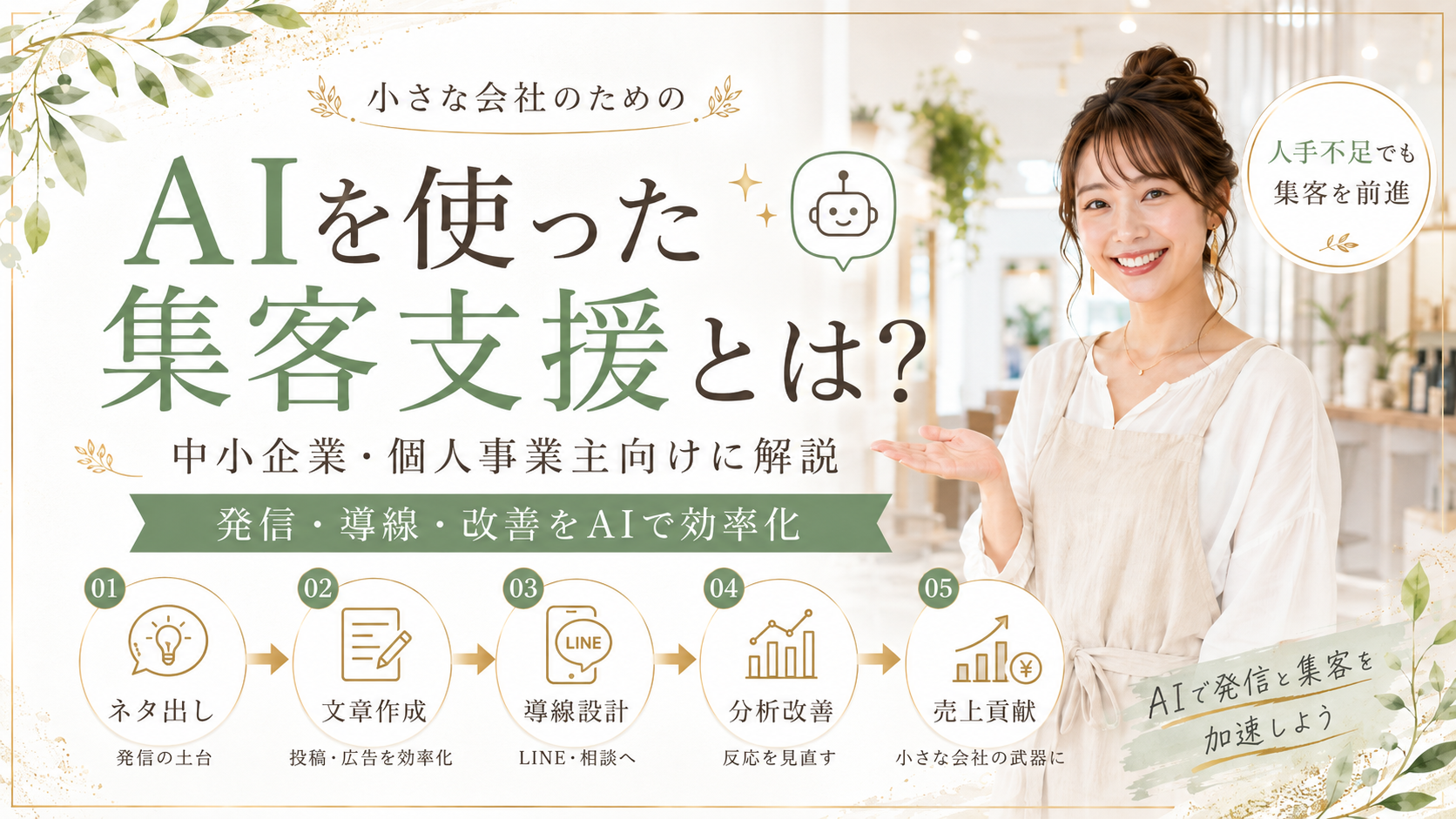 AIを使った集客支援とは？中小企業・個人事業主向けに解説